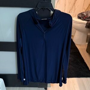 Long Sleeve Quarter-Zip Performance Tee - Navy